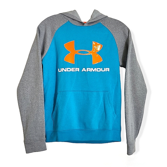 Under Armour Other - Under Armour Fleece Loose Big Logo UA Cold Gear Youth Large Hoodie